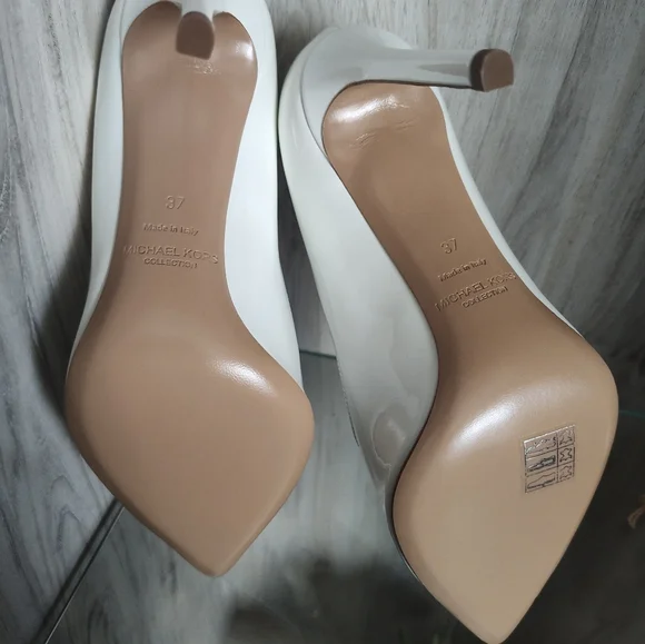 Michael Kors Collection Muse Runway Patent White Women's Heels SZ 37 - Picture 6 of 10